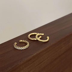 Gold Metal Ear Cuffs for Women, Minimalist Fashion Earrings, Elegant Chic Ear Cuffs for Any Occasion(Multiple Styles)