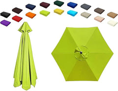6.5ft 7.5ft 9ft Patio Umbrella Replacement Canopy, 6 Ribs 8 Ribs Sun Umbrella Canopy Replacement Top Cover, Outdoor Table Market Umbrella Replacement Cloth