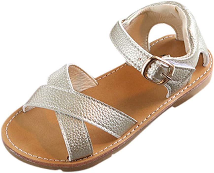 Toddler Sandals Girl Fashion Summer Children Kids Girl Boy Outdoor Soft Sandals Slippers Shoes (White, 11.5 Little Kids)