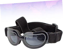 Angoily 2pcs Dog Sunglasses Straps Uv for Dogs Foldable Pet Eye Wear for Outdoor Activities Black