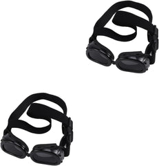 Angoily 2pcs Dog Sunglasses for Uv and Eye Wear Safety with Strap for Pets Black for Outdoor Activities