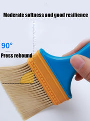 2Pcs Household Bristle Paintbrushes, 3 Inch Plastic Handle Paint Brush Tapered Synthetic Bristles for Wall Painting, Household Supplies