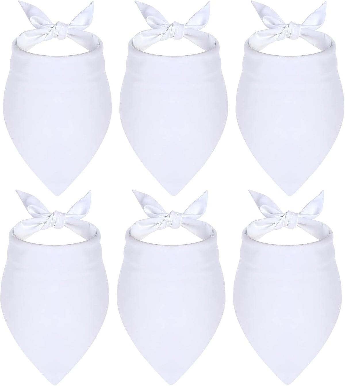 White Dog Bandana, 6 PCS Blank Dog Bandanas Sublimation Pet Bandana DIY Plain Bandanas Washable Triangle Dogs Scarf Pet Handkerchief or Bib for Dogs Puppy Cats Birthday Party Fun Idea Gift