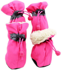 Leconpet Dog Shoes for Small Medium Dogs, Waterproof Pet Boots with Reflective Stripes for Rainy and Snowy Weather Outdoor Walking, Adjustable Elastic Straps, Reflective at Night, Black (Black, 2)