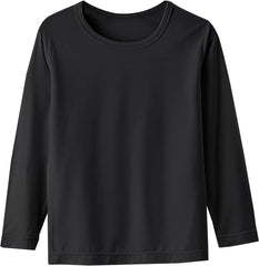 3 Pack Girls Long Sleeve T-Shirts Toddler Soft Modal Top Kids Boys Crewneck Basic Solid Layering Tees for 1-15 Years