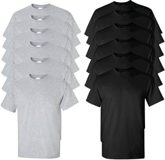 EVERYDAY TEES Men's Heavy Cotton Tee (Pack of 12), Assorted Mixed Color Small to 5XL