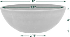 PSW Pot Collection M30TP 12-inch Plastic/Stone/Wood Composite Low Bowl Planter – No Drainage Hole (Drillable), Shallow Indoor/Outer Pot for Succulents, Bonsai, Fairy Gardens, Herbs, Taupe