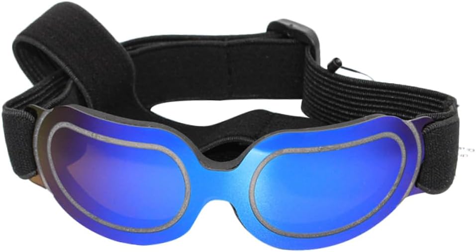 Angoily 2pcs Doggy Sunglasses Pet Glasses for Breeds and Frame Comfortable Lining Belt Party Prop Glasses