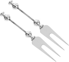 Beadable Stainless Steel Fruit Fork Diy Tableware for Appetizers and Desserts Versatile Household Cutlery Elegant Design for Special Occasions