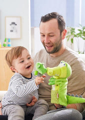 HABA Crocodile & Baby Finger Puppet Set - Hand Puppets for Kids - Toddler Pretend Play and Puppet Theater Toddler Activities and Learning Toys