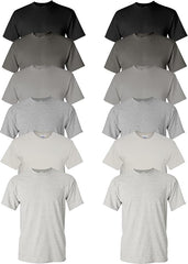 EVERYDAY TEES Men's Heavy Cotton Tee (Pack of 12), Assorted Mixed Color Small to 5XL