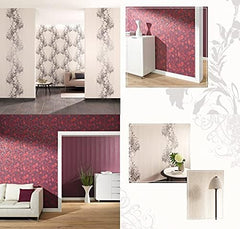 Rubinia, Matt Gloss Effects Floral Leaves Beige Wallpaper Sample