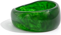 Gold Bangle Bracelets for Women Wide Face Resin Dyed Cuff Bold Stylish Layered Jewelry Unique Wristwear