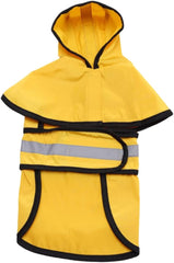 Angoily 2pcs Lovely Dog Reflective Raincoat Pet Jacket for Small Dogs and Puppies Yellow for Outdoor Walking and Running Rainy Weather