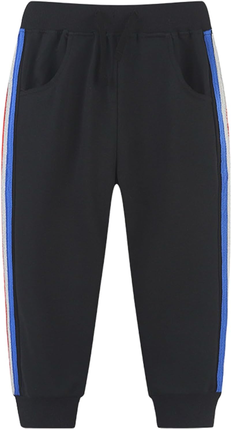 Boys Girls Solid Color Sweatpants Baggy Wide Leg 𝐃rawstring Jogger Pants Causal Elastic Waist Athletic Pants