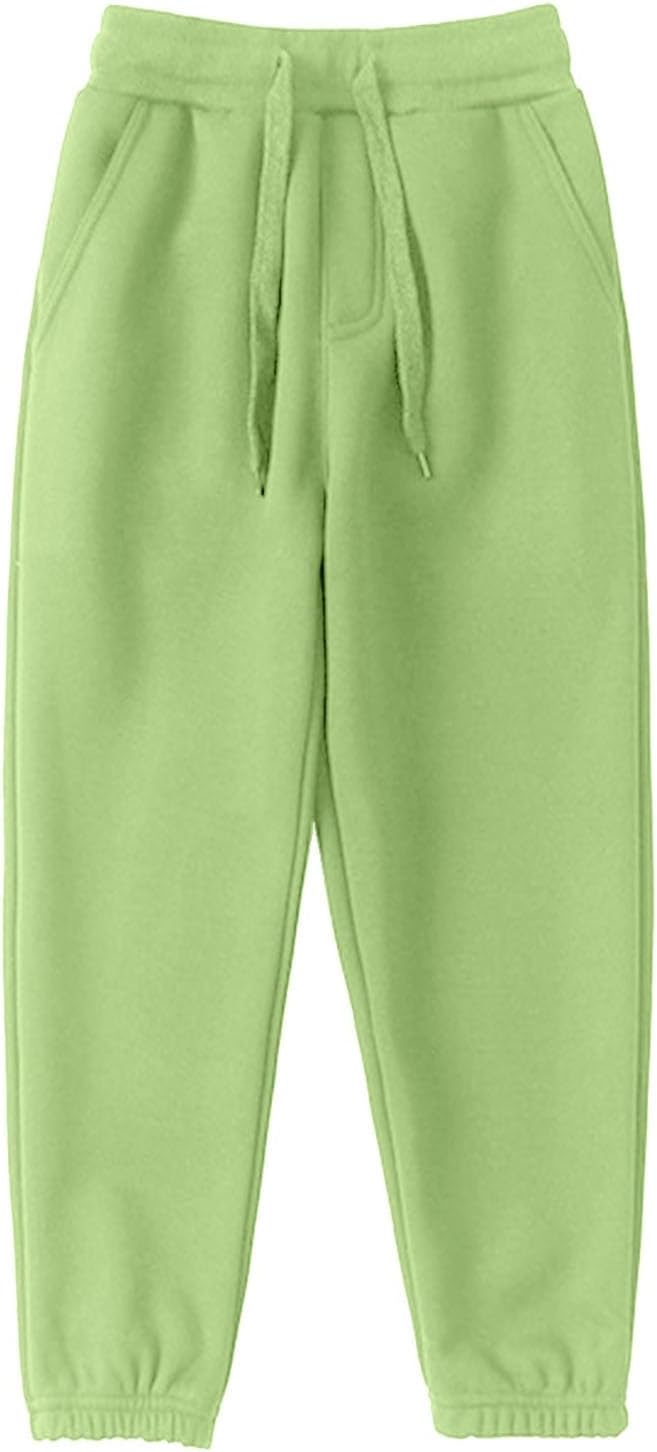 Girls Boys Sweatpants Fleece Athletic Workout Toddler Cargo Joggers Outdoor with Drawstring School Uniform