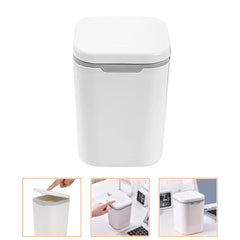 PRETYZOOM 2pcs Small Trash Can for Bedroom Mini Desk Wastebasket Creative Office Garbage Can Lid