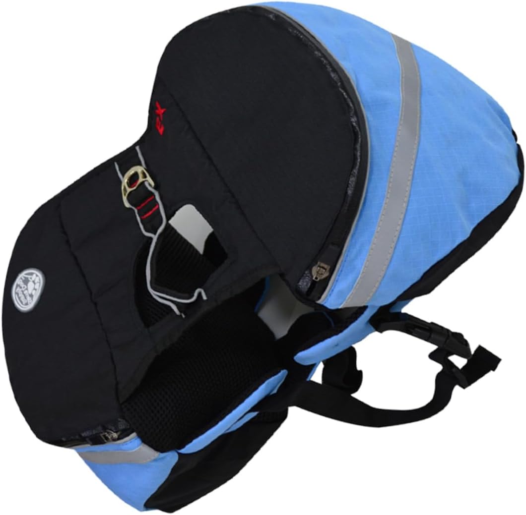 Pet Dog Sports Backpack Portable Outdoor Dog Rucksack Breathable Hound Pack Safety Leash Hook Oxford for Travel Camping Hiking s