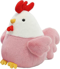 Chicken Stuffed Animal Toy Hen Easter Fluffy Cute Chick Plush Purple Pillow 7.8"