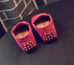 Girl's Boy's Moccasin Faux Suede Slip-On Loafers Flat Kids Casual Shoes(Toddler/Little Kid)