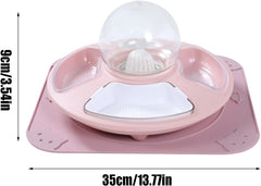 Cat Bowls - Cat Feeder | Dishes | Pet Food Water Bowl | Pet Watering Food Feeder | Multifunctional Feeding Dish for Kittens | Anti-Slip Pet Watering Container Automatic Water Refill