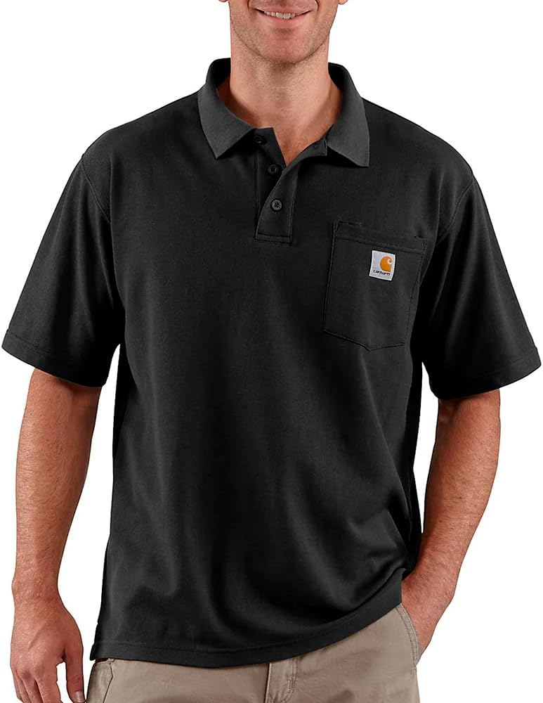 Carhartt Men's Loose Fit Midweight Short-Sleeve Pocket Polo