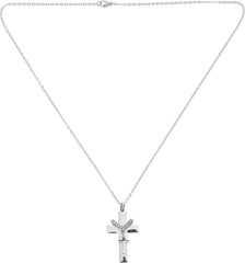 UPKOCH Cross Pendant Cremation Necklace for Cats and Dogs Stainless Steel Keepsake Necklace Pet Memorial Jewelry Pet Cremation Jewelry