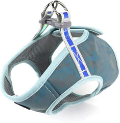 Pet Harness and Leash Set Adjustable Dog Reflective Vest Harness for Puppy Small Medium Dog (M, Blue)