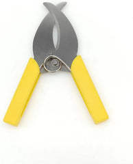 Generic Ring Barking Cutter Scissor,Hand Grafting Tool Girdling Shear Prunning Tools,Peeling Shears for Orchard Garden Fruit Tree, Yellow Handle, 15cmx11cmx5cm