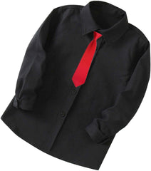 Toddlers Kids Boys and Girls Classic Crewneck Shirt Cotton Soft Long Sleeve Basic Top Youth Undershirt Boy