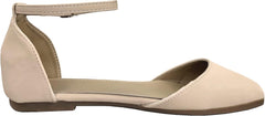 TruFox Womens Flat Ankle Strap D'Orsay Ballet Flat