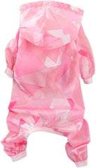 Raincoat for Dogs Waterproof Dog Rain Jacket Pink Dog Raincoats Coats Jackets for Small Dogs with Big Storage Bag Sporty Waterproof Elastic Sleeve Dog Clothes S