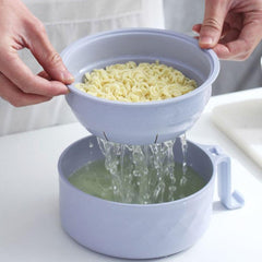 Instant Noodle Bowls Set,Degradable Wheat Straw Bowls with Lid and Handle,Portable Cutlery Set Cereal Bowls for Soup,Rice,Dessert and Salad,Ramen Bowl for College Dorm Room Essentials