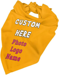 Custom Pet Scarf Dog Bandana, Personalized Triangle Bib Suitable for Pets Add Your Own Photo Logo Text, Navy