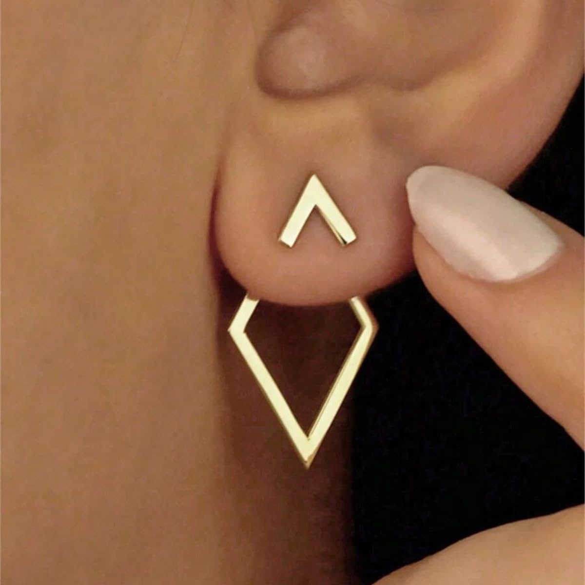 1 Pair Earrings for Women Fashion Hypoallergenic Geometric Square Earring Heart Shape Trendy Ear Rings for Women