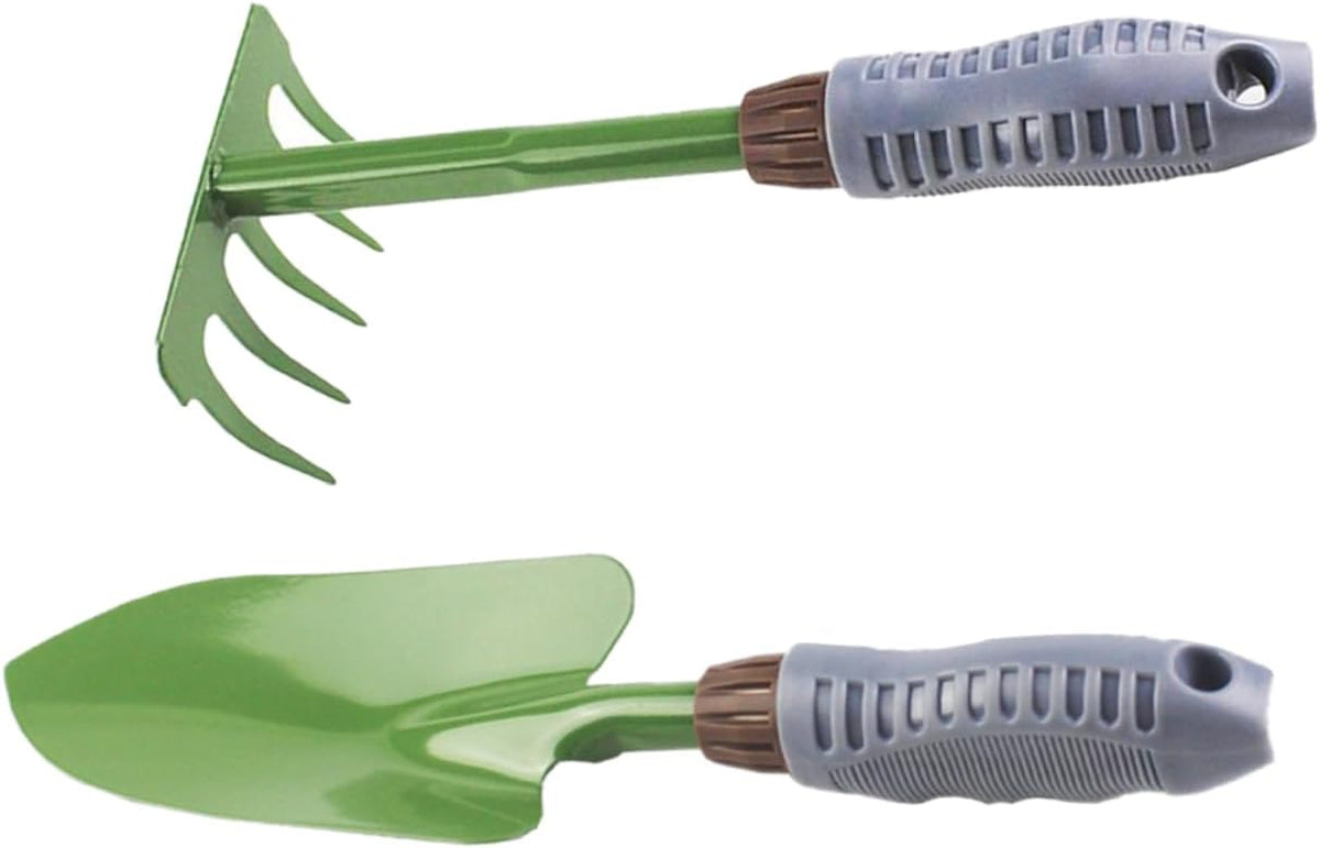 1set Stainless Steel Garden Tool Rake and Shovel for Efficient Weeding and Soil Excavation Gardening Hand Tools for Home and Use
