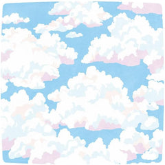 Caspari Blue Skies Square Salad & Dessert Plates - 8 Paper Plates per Pack