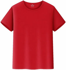 Kids T Shirts Short Sleeve Plain Tops Tees Boy & Girl Unisex Toddler Children Crew Neck Boy Large Shirt