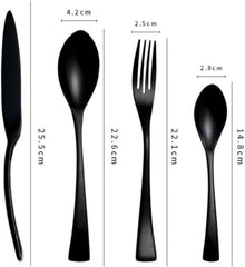 Black Stainless Steel Table Fork Western Dinner Fork for Fine Dining Tea Parties