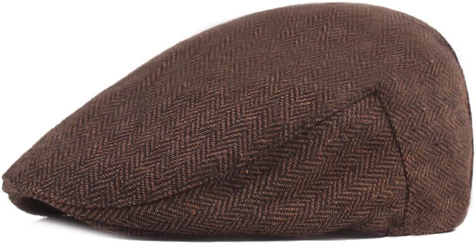 Newsboy Hats for Men Flat Cap Driving Cabbie Hunting Cap Beret Flat Ivy Winter Beret Hat