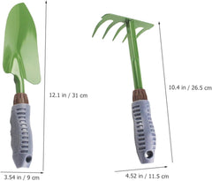 Children's 2-Piece Garden Hand Tool Set Iron Mini Shovel and Rake for Planting Suitable for Indoor and Outdoor Gardening