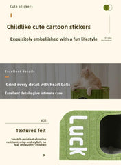 2-Tier Cat Tree Tower with Scratching Post - Green Velvet | Double-Decker Cat Bed for Multi-Cat Homes, Compact 14.6in Durable Cat Trees