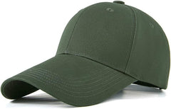 4.33" Extra Long Bill Baseball Cap - 100% Cotton Men Women Plain Adjustable Hat
