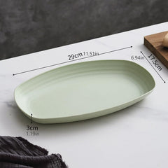 Plastic Plate - Wheat Straw Dinner Plate BPA Free, Dishwasher Safe – Single Plate (Light Green)