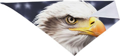 Bald Eagle Dog Bandana Pet Scarf Accessories for Small Medium Dogs Cats Photo Prop, Triangle Pet Bandanas Adjustable Puppy Bib Washable Dog Kerchief Puppy Neckerchief