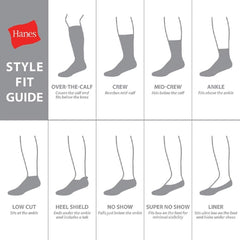 Hanes Men's Max Cushioned Crew Socks, Moisture-Wicking with Odor Control, Multipack