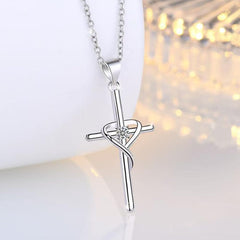 925 Silver Cross Necklace for Women & Men – Elegant Religious Jewelry, Perfect for Easter, Christmas, Baptism, or Prayer Gifts