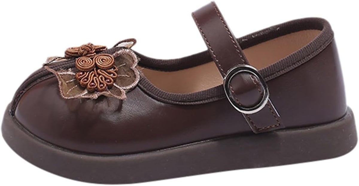 IWIHMIV Toddler Girl Mary Jane Shoes Girls Dress Shoes Toddler Flower Girl Kids Mary Jane Shoes Flat School Wedding Party Shoes