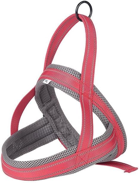 Dog Harness, Enhanced Control and Comfort, Durable and Adjustable Dog Harness (Bright red) (Yellow, L)