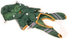 DOITOOL 3pcs PVC Dog Raincoat Breathable Pet Rain Jacket for Small to Dogs and Puppies Dark Green Single-Layer Design Comfortable Fit Elastic Legs and Cuffs